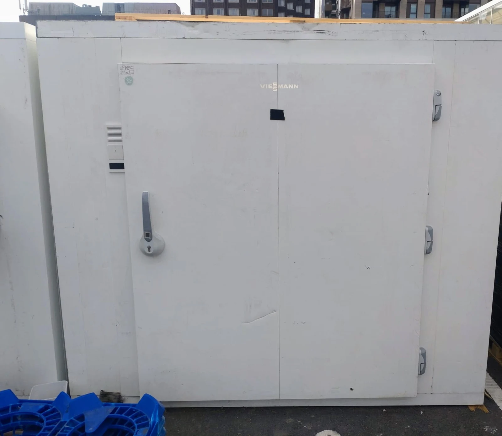 VCS cold room with wide double doors at a sporting venue